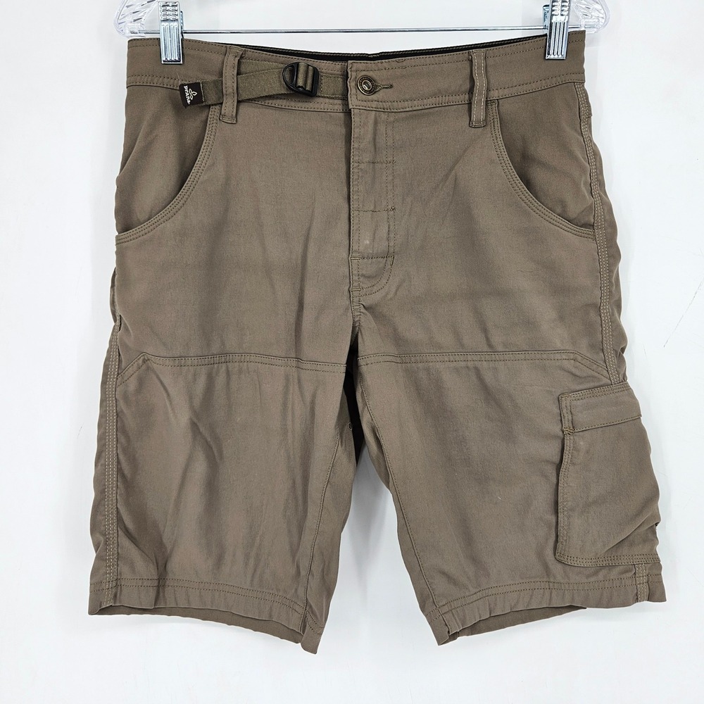 PrAna Shorts Mens XS Cargo Tan Stretch Casual Outdoors Hiking Utility Pockets